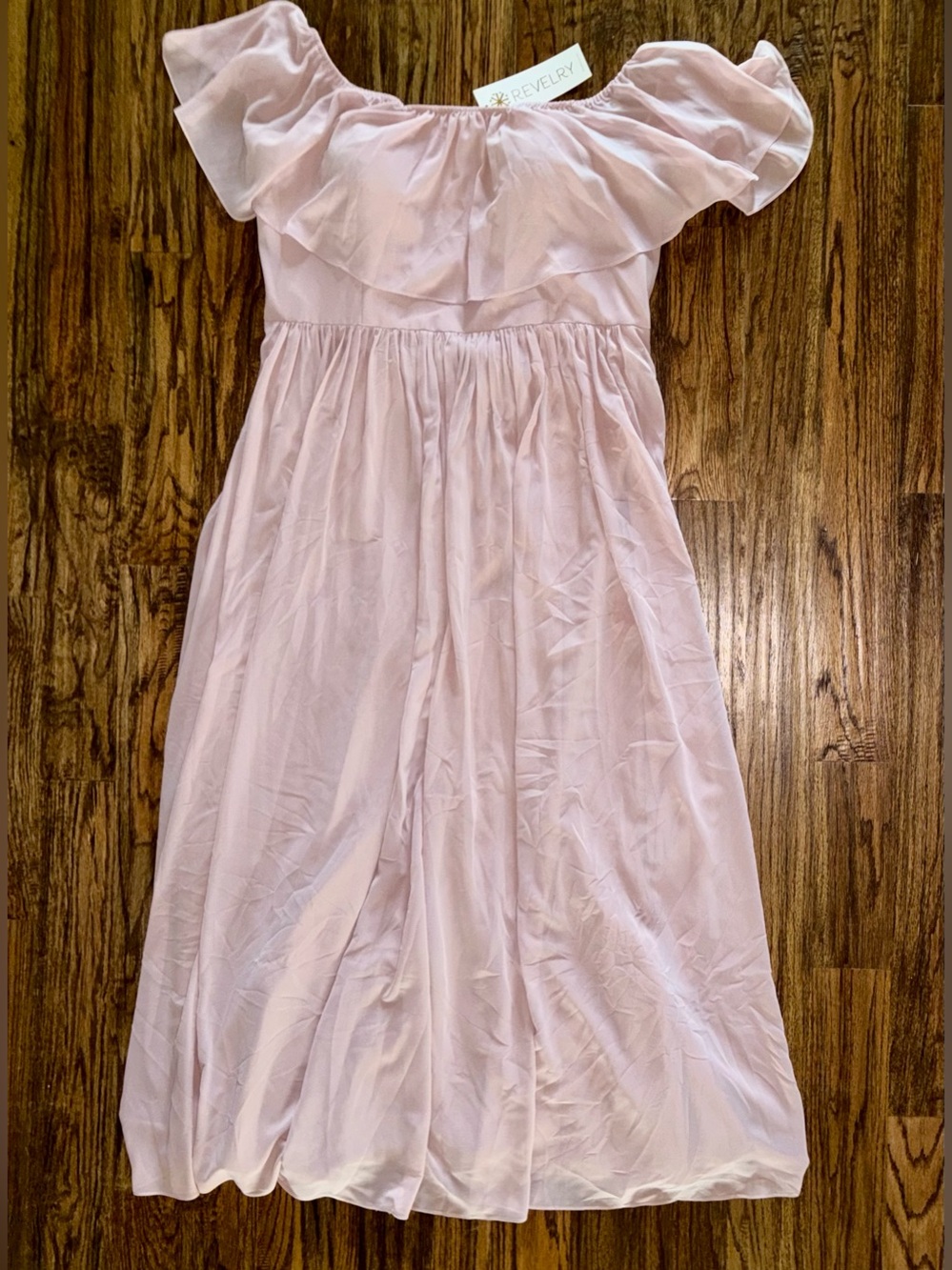 Reverly Abigail chiffon dress, rose quartz pink, size 24, NWT, bridesmaid - Picture 3 of 6